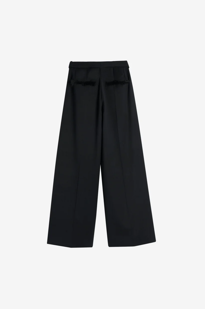 Pleated Wide Leg Trousers