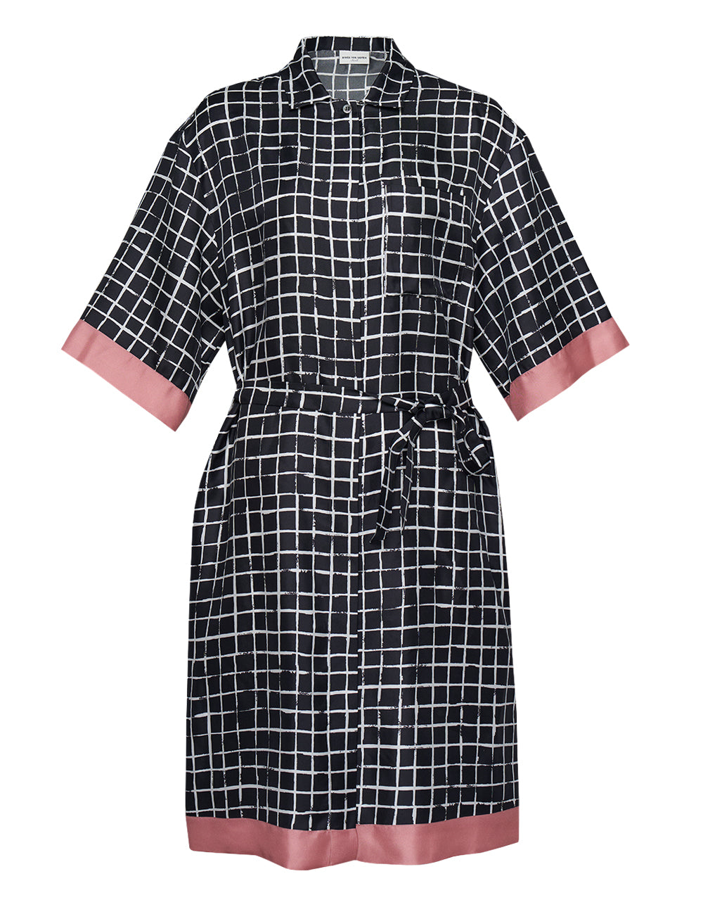 Swirl Print Shirt Dress