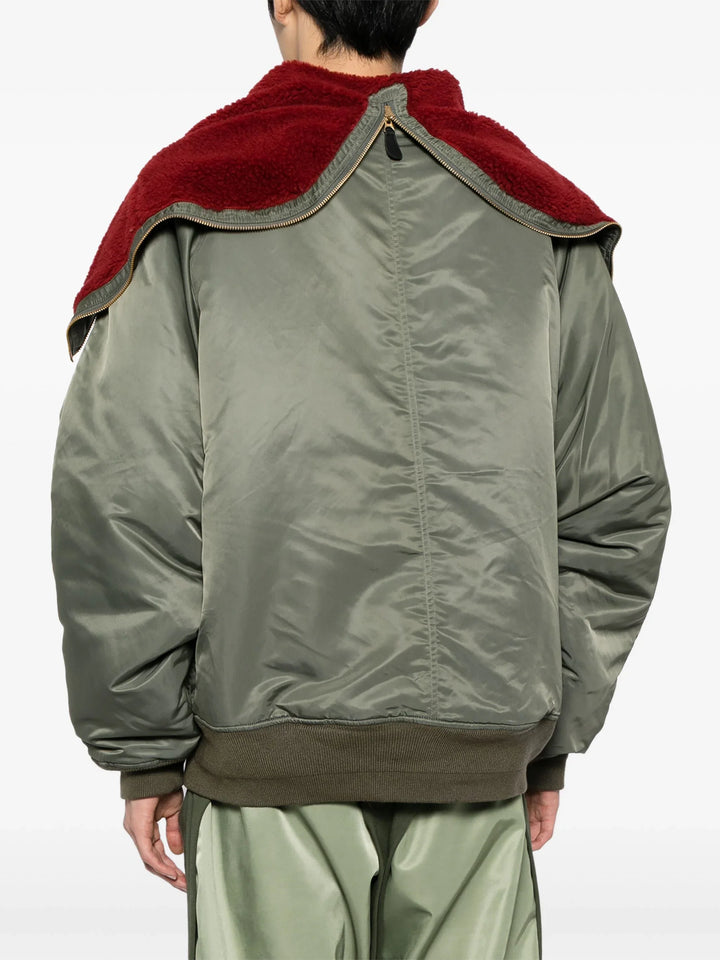 Petal Mouth Hood Bomber Jacket