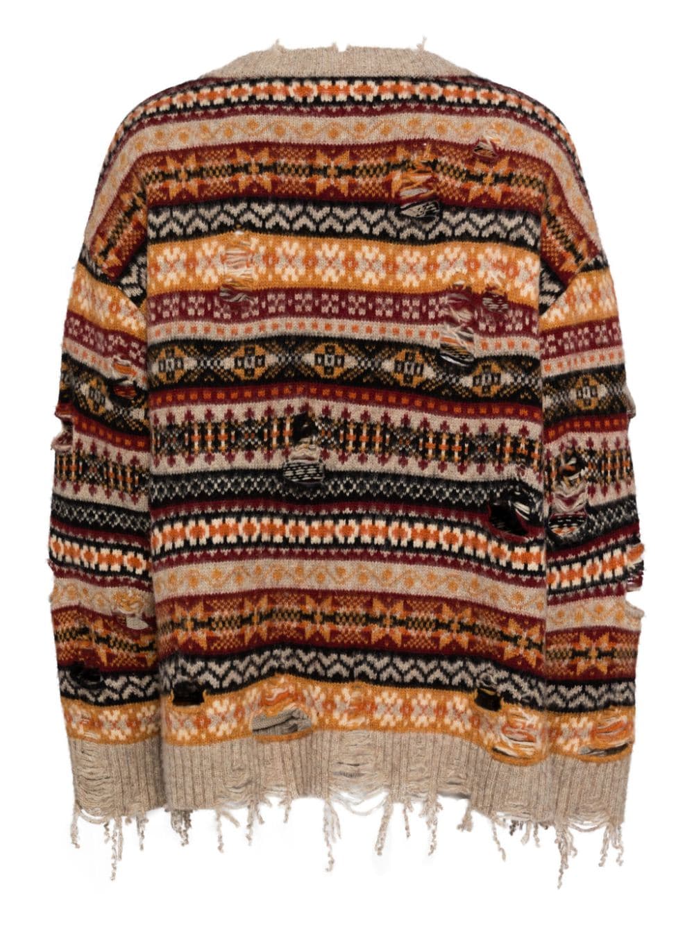 Oversized Fair-Isle Cardigan