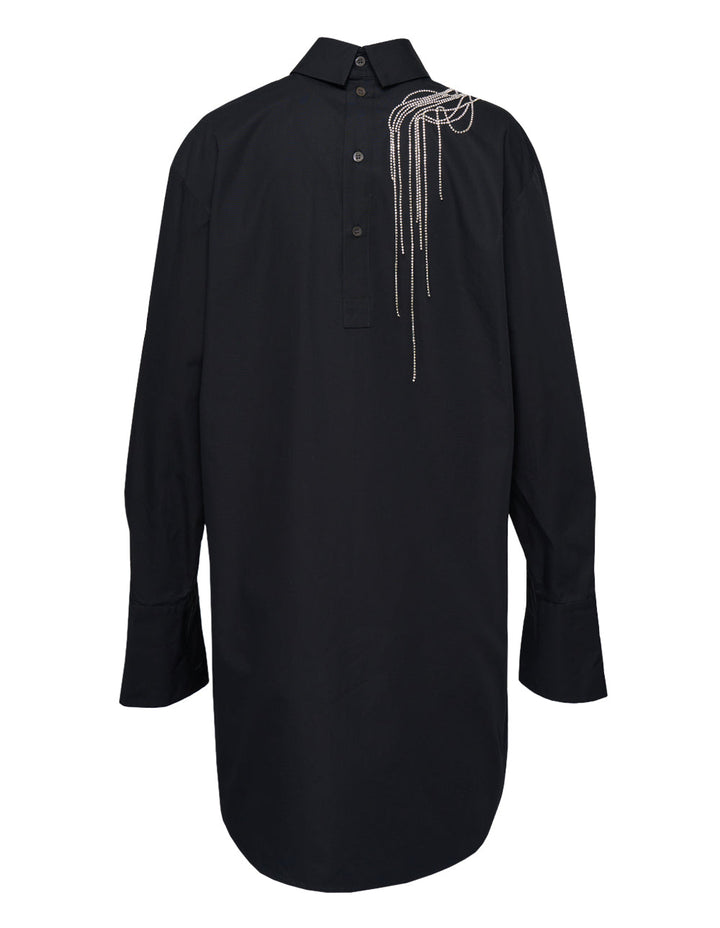 Cotton Poplin Tassels Shirt