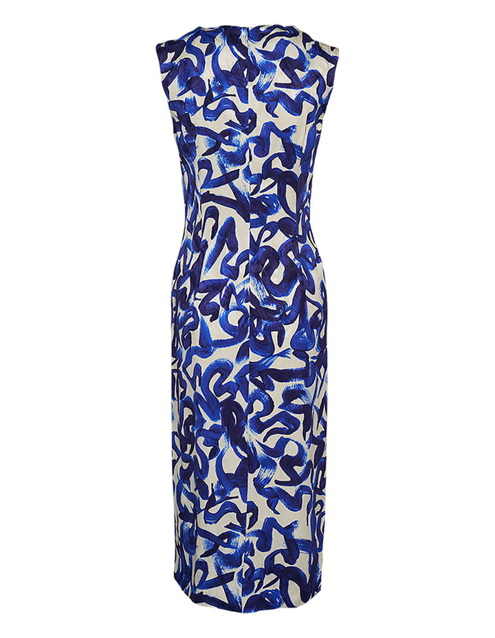 Swirl Print Darts Dress