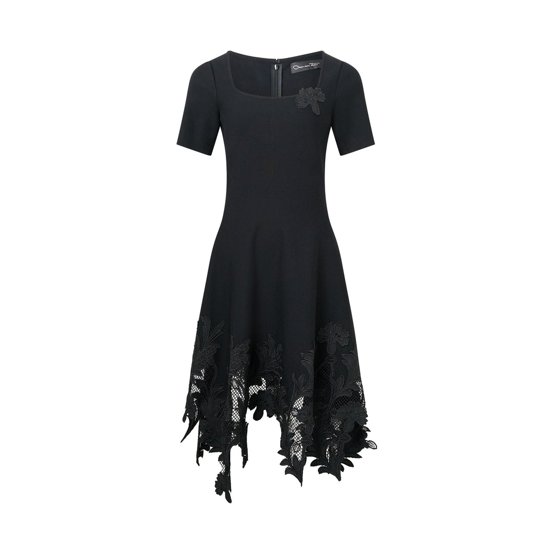 Short Sleeve Marbled Carnation Dress