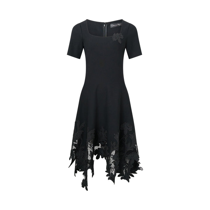 Short Sleeve Marbled Carnation Dress