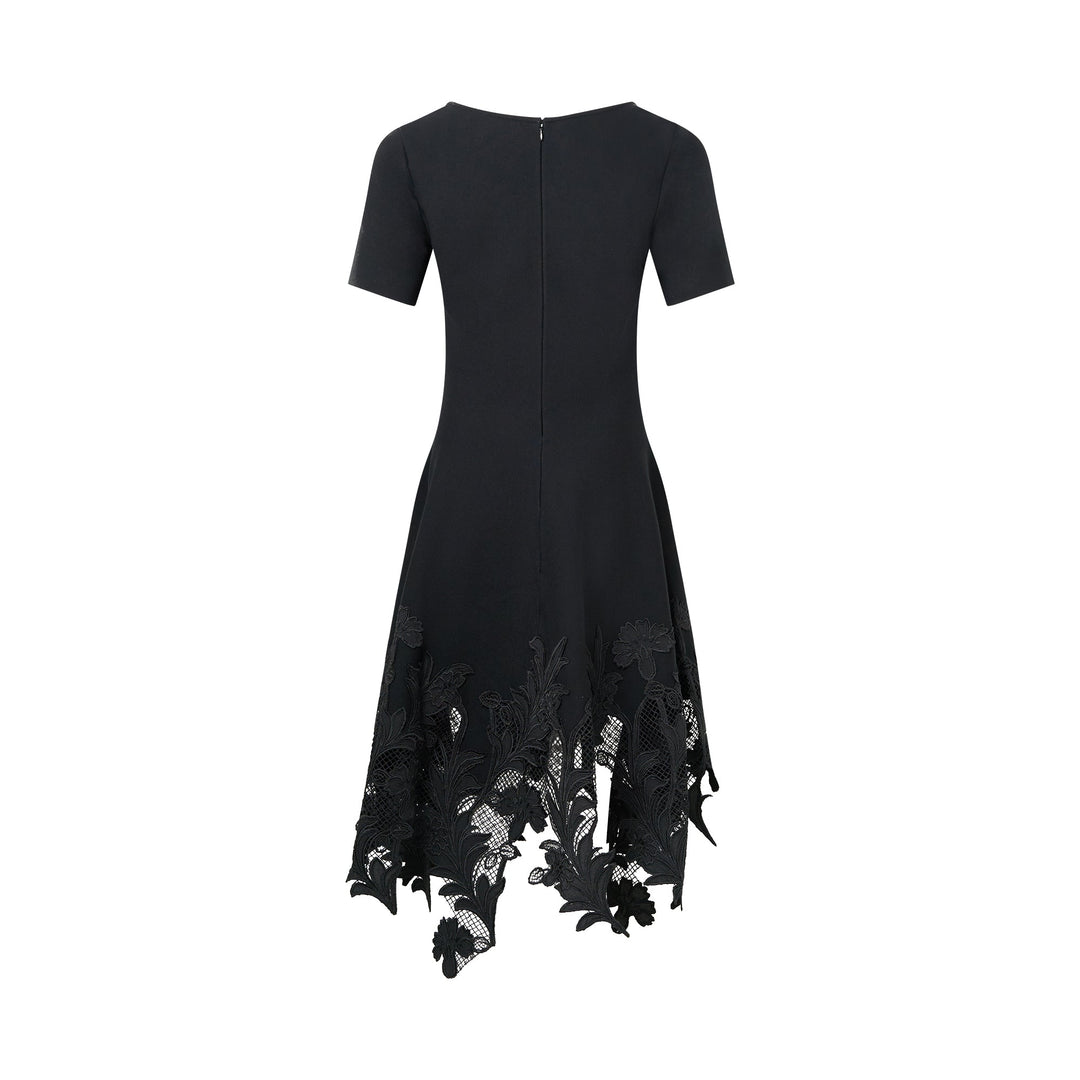 Short Sleeve Marbled Carnation Dress