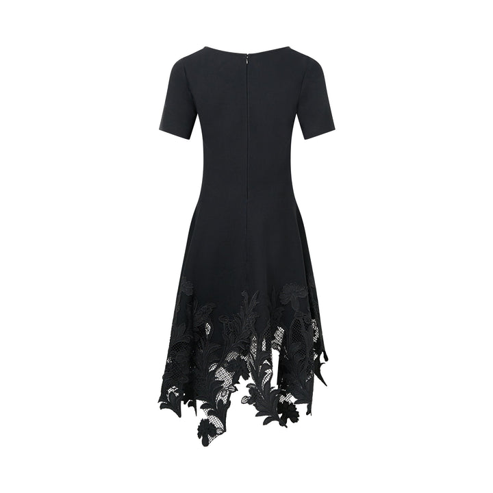 Short Sleeve Marbled Carnation Dress
