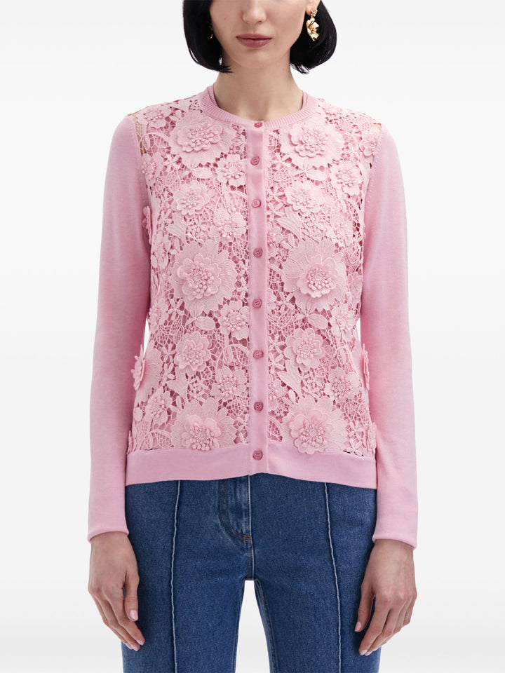 Floral Guipure Inset Cardigan