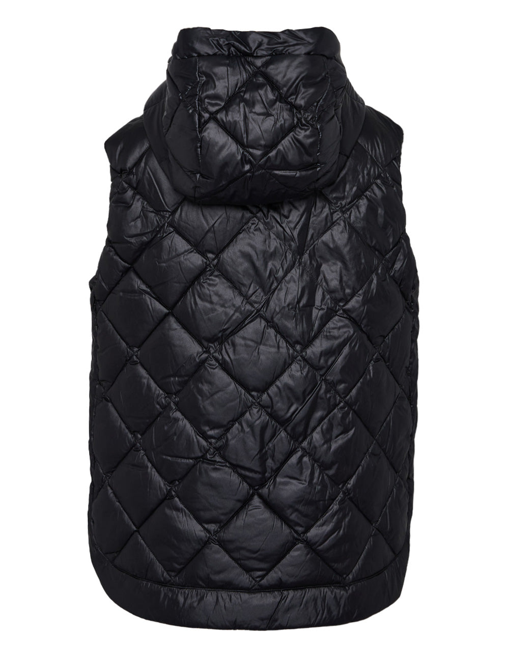 Quilted Curved Hem Puffer Vest