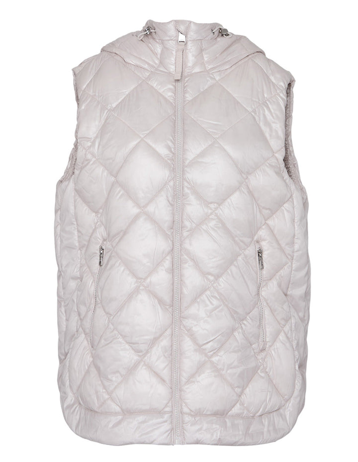 Quilted Curved Hem Puffer Vest