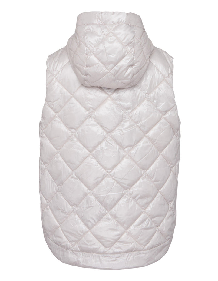 Quilted Curved Hem Puffer Vest