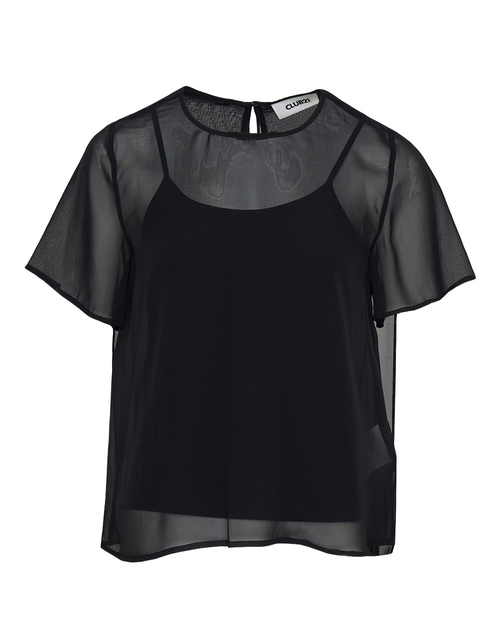 Sheer Viscose Silk Georgette Top