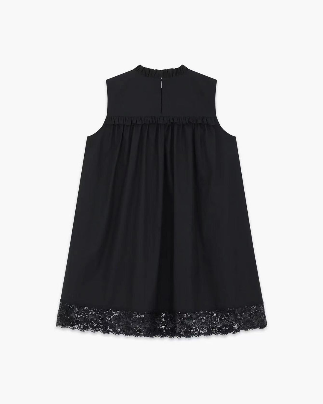 Black Womens Lace Border Dress