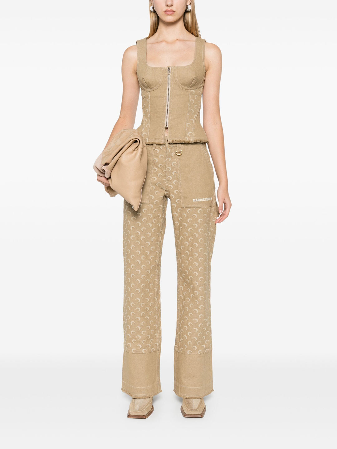 Moon Jacquard Twill Corset Top