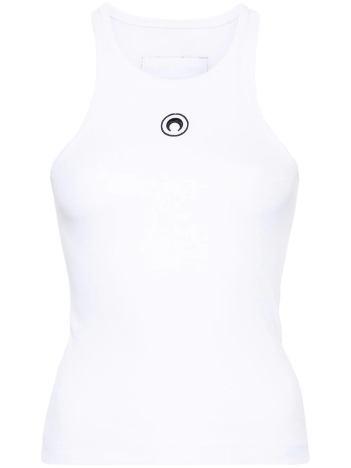 Moon Logo Ribbed Jersey Tank Top