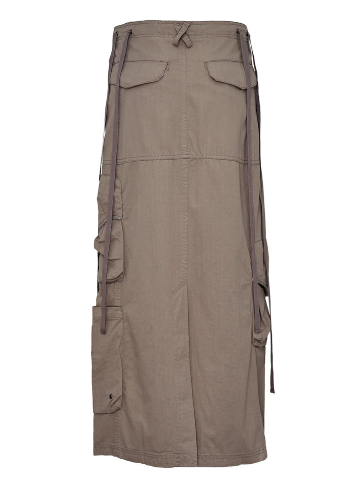 Strap Cargo Maxi Skirt