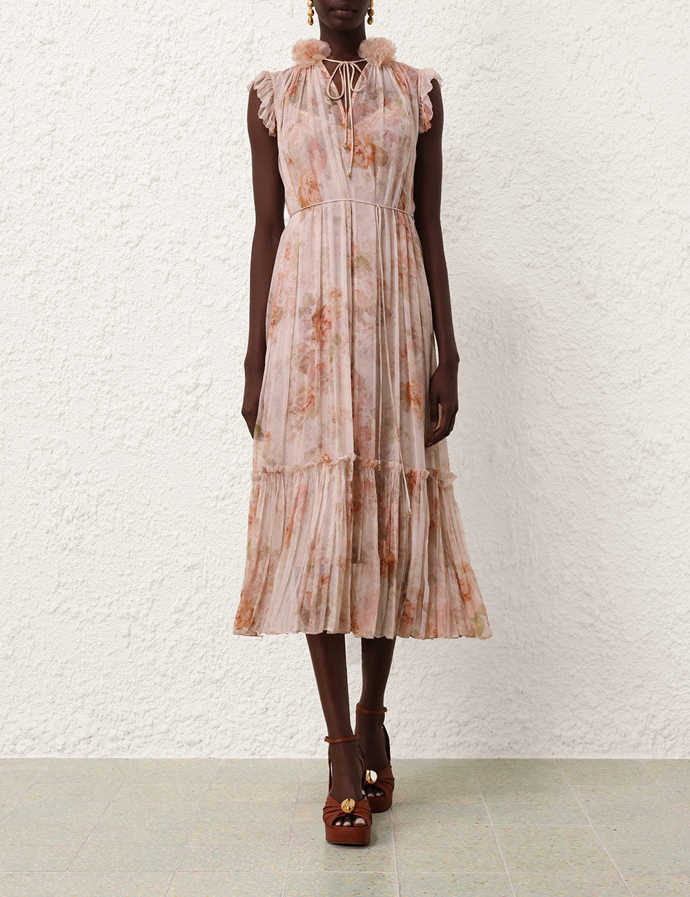 princess polly baby blue dress NWT Zimmermann Golden Floral Print Long Sleeve Linen Maxi Dress 1 AU/ 6 US