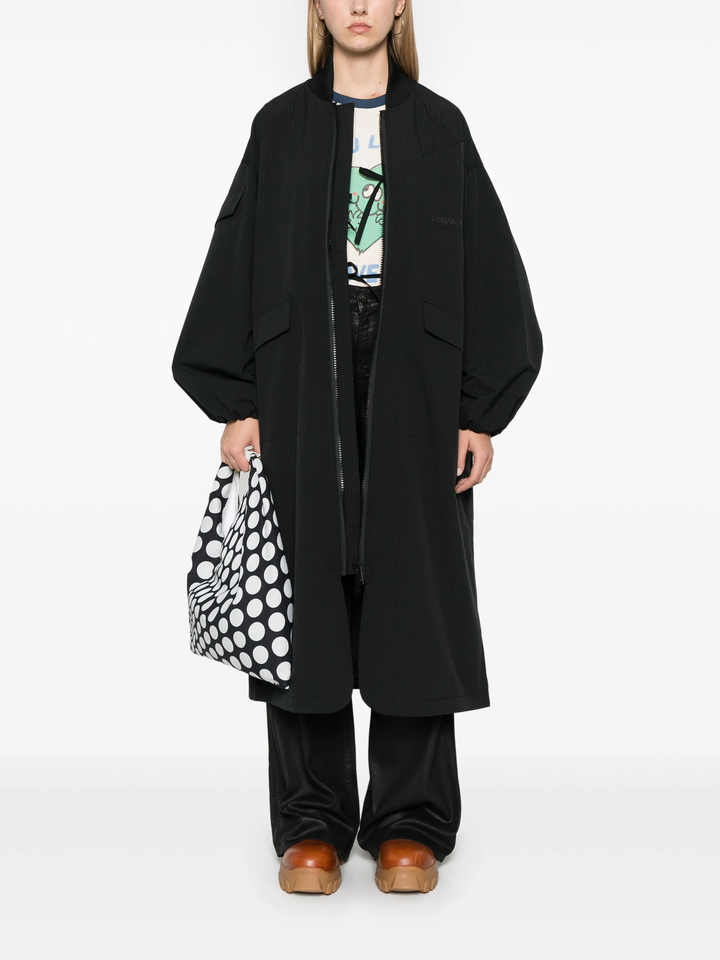 Tech Seersucker Oversized Coat