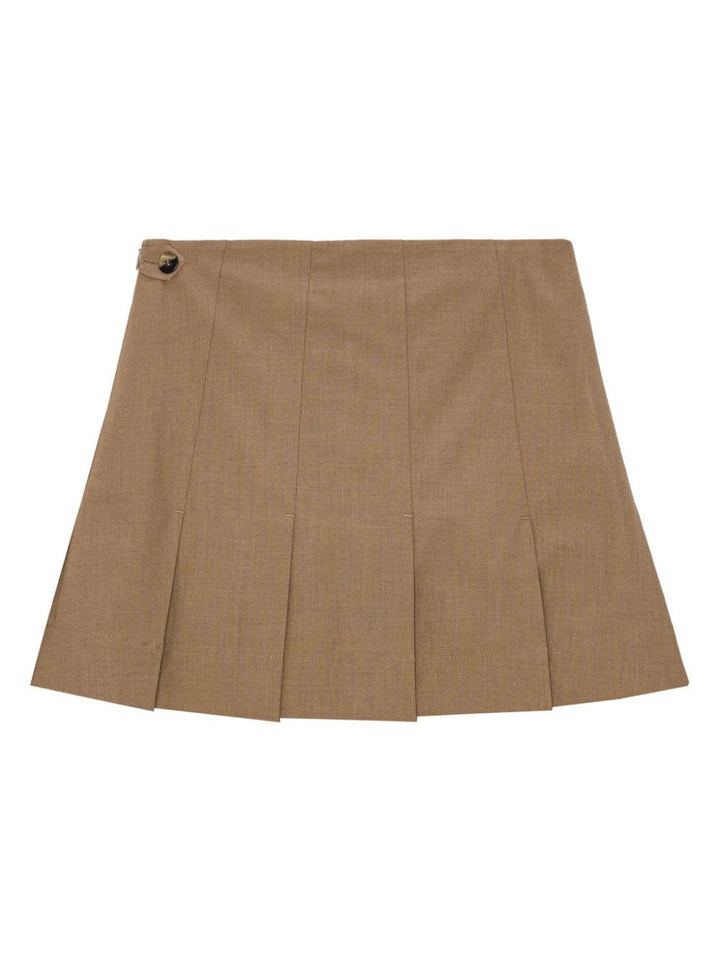 Drapey Melange Mini Skirt