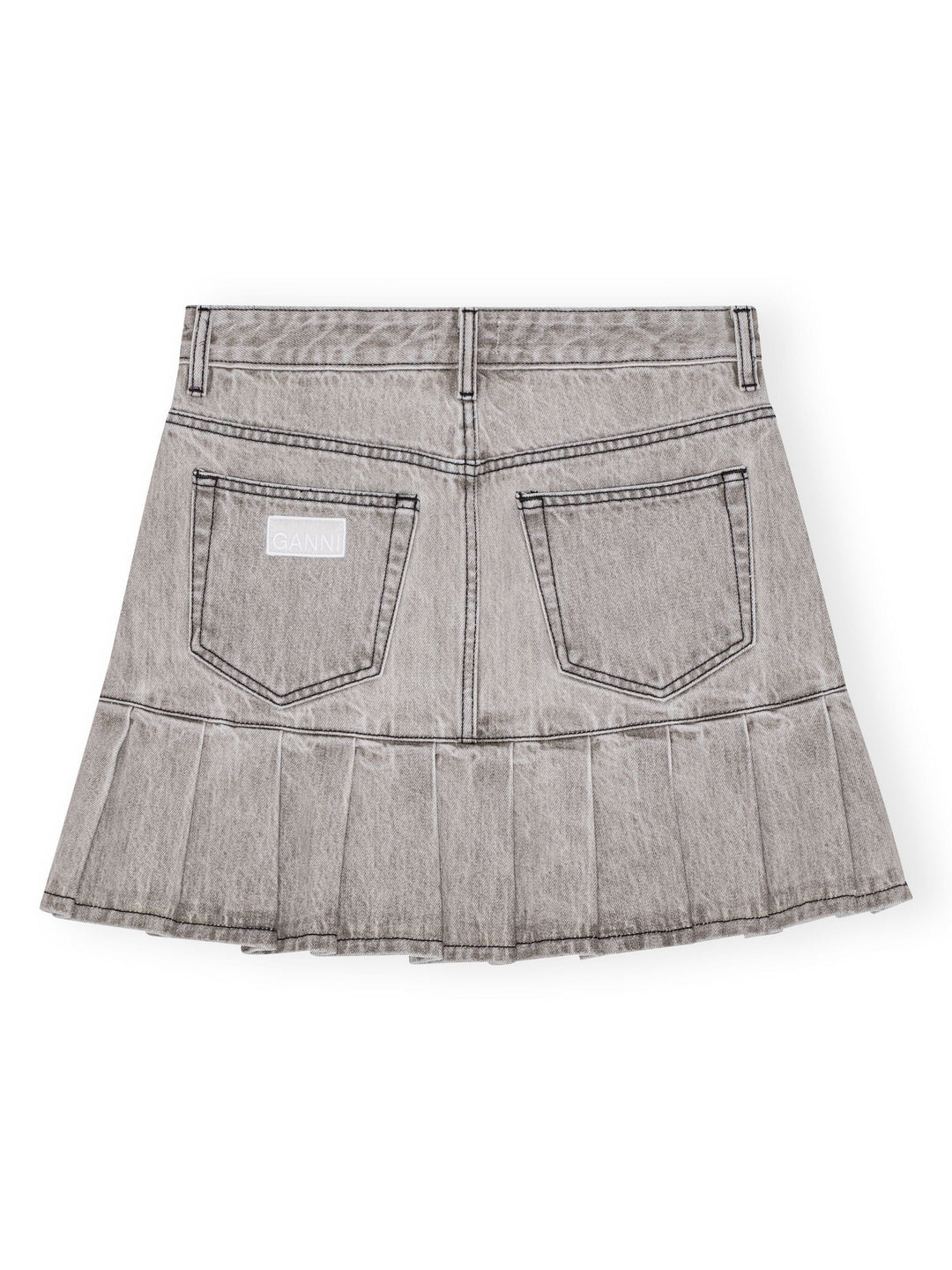 Future Denim Pleated Mini Skirt