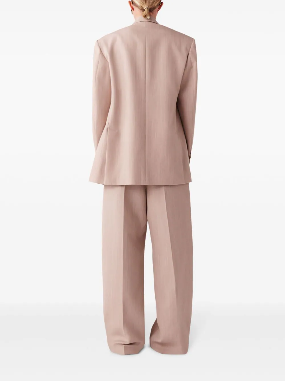 Blazer oversized hai hàng khuy