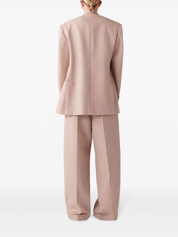 Blazer oversized hai hàng khuy