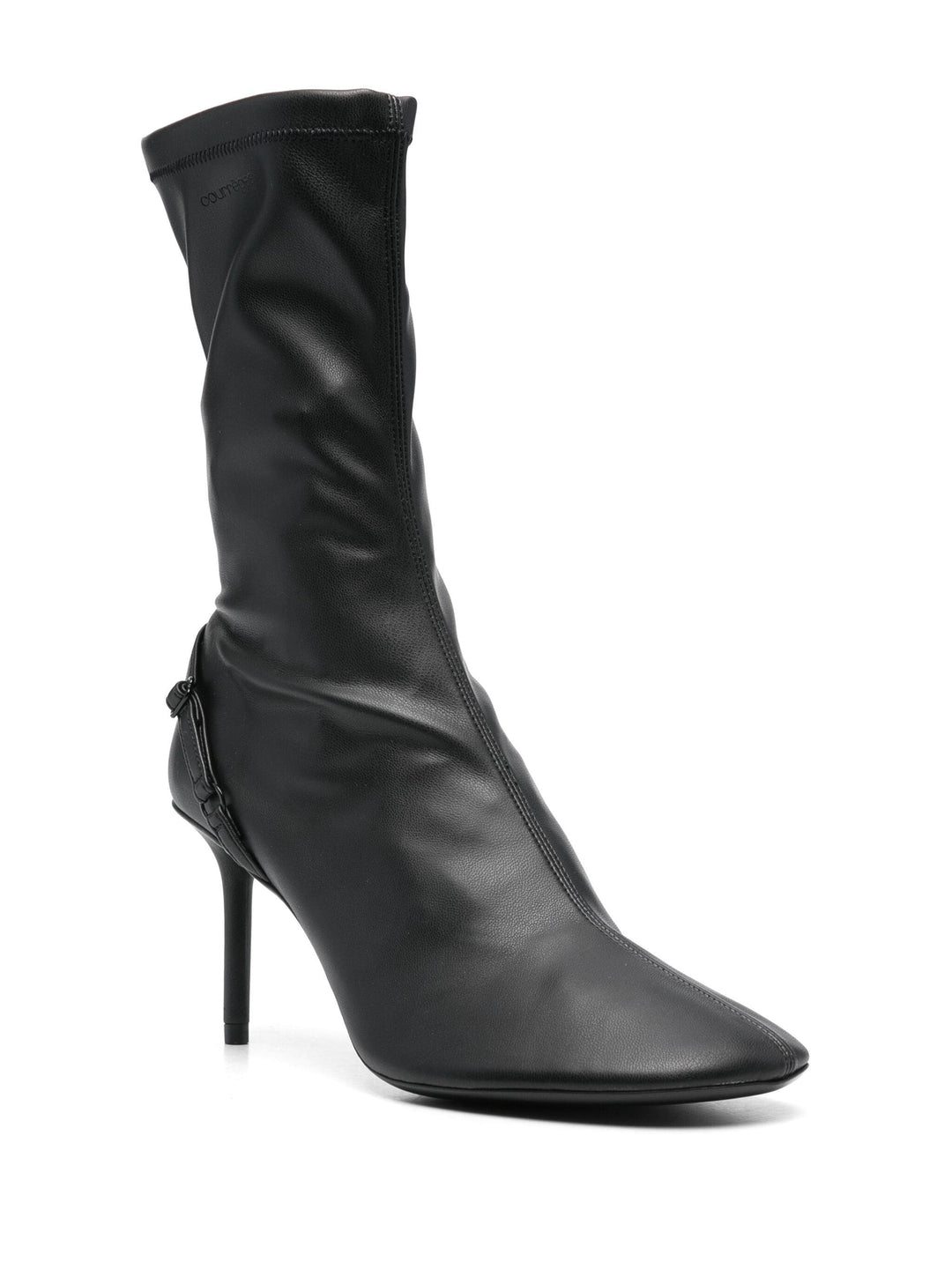 Oblique Strap Ankle Boots