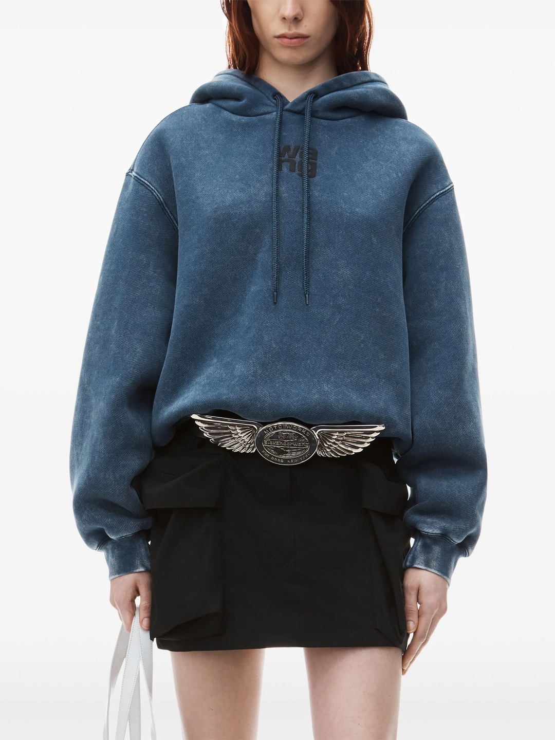 Puff Logo Hoodie In Structured Terry