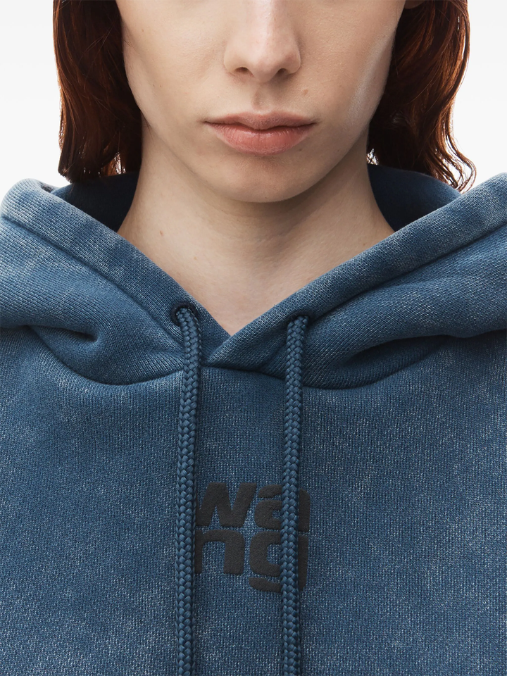 Puff Logo Hoodie In Structured Terry