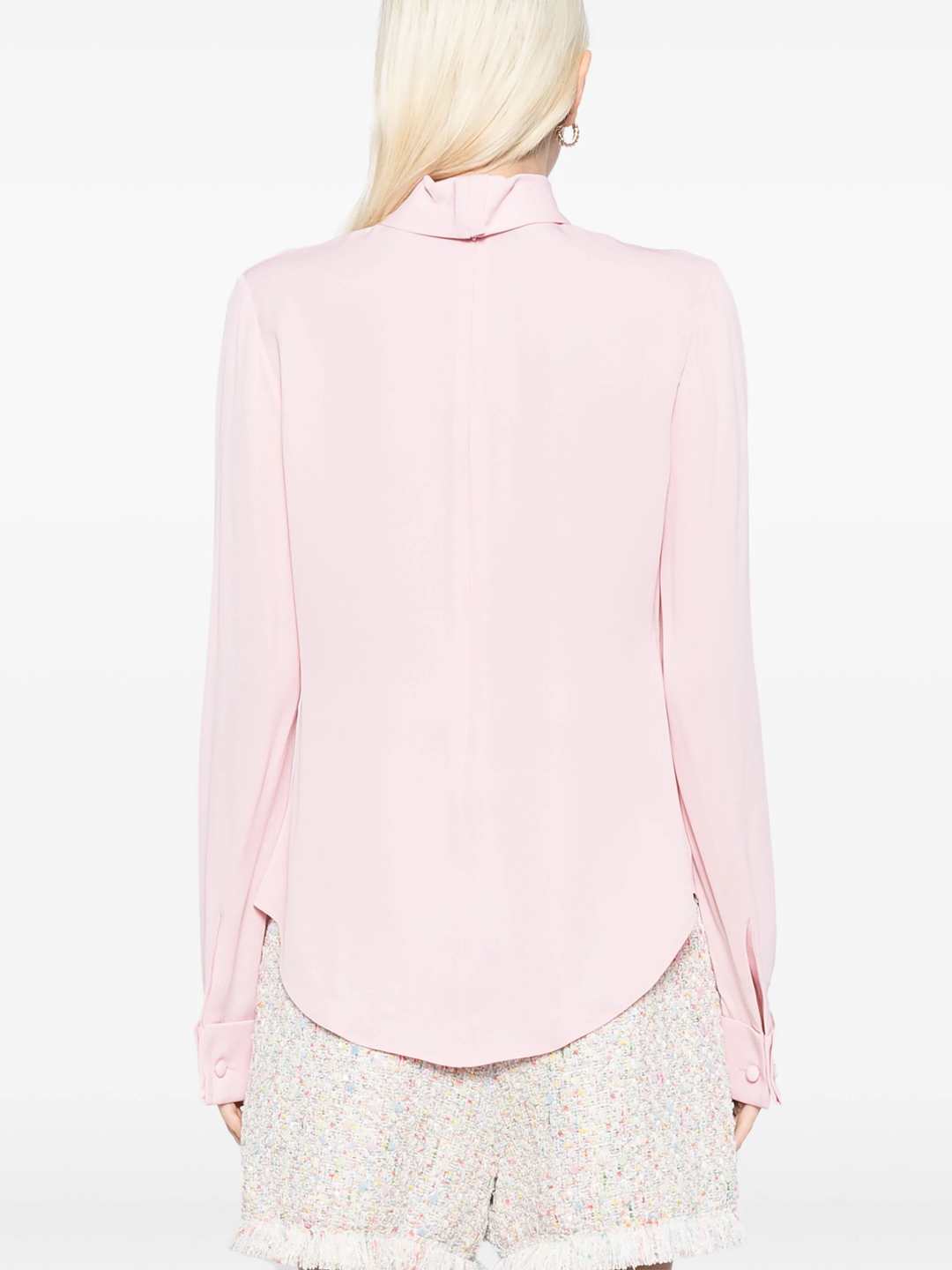 High Neck Crepe Blouse