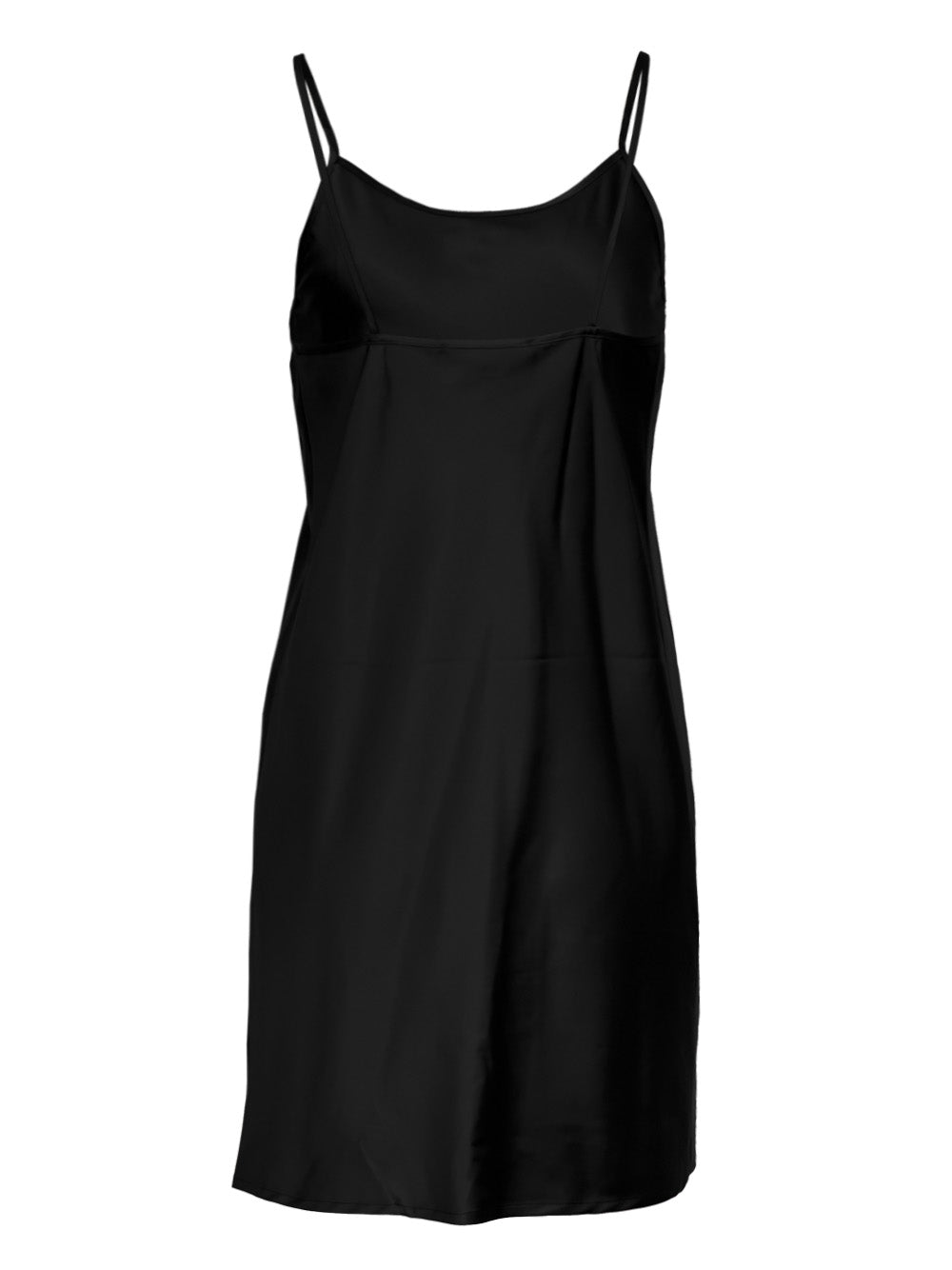 Silky Viscose Tencel Drape-Neck Dress