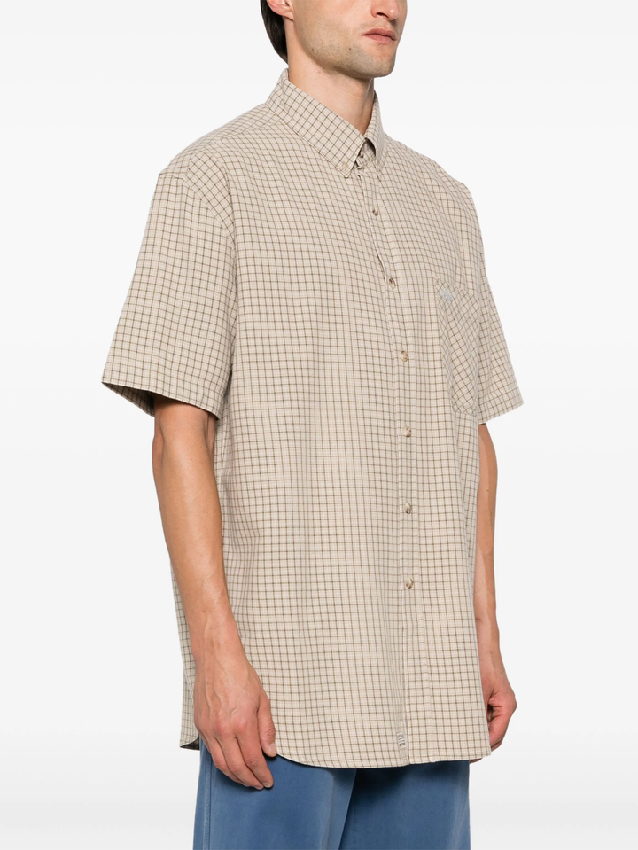 Unisex Plaid Short Sleeved Shirt