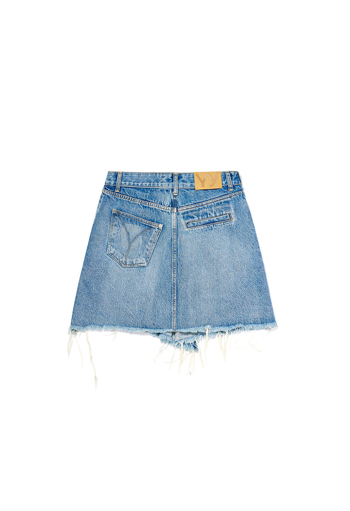 Wrap Denim Skirt