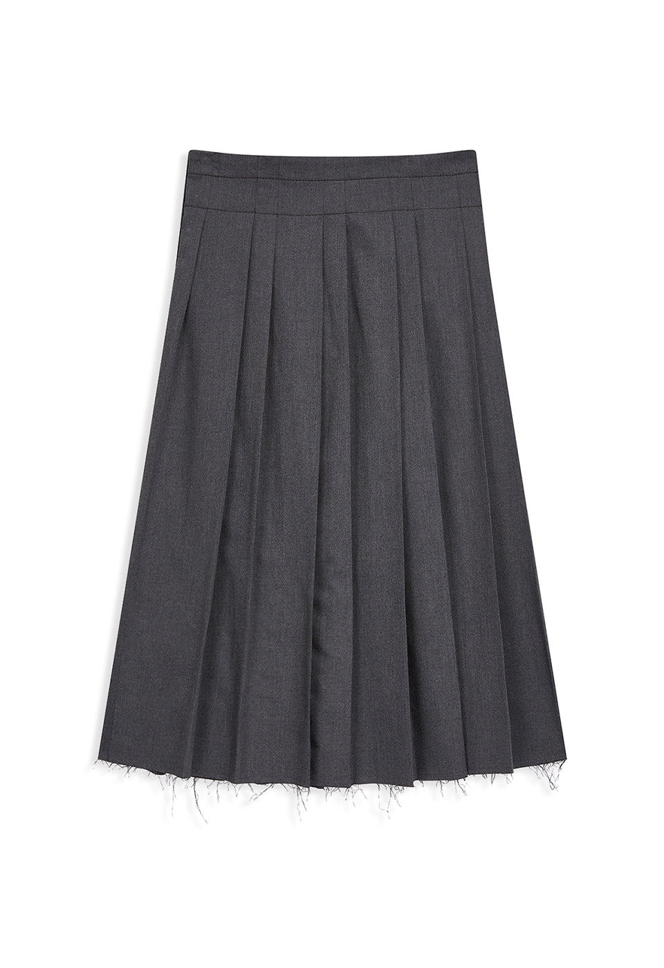 Pleated Wrap Maxi Skirt