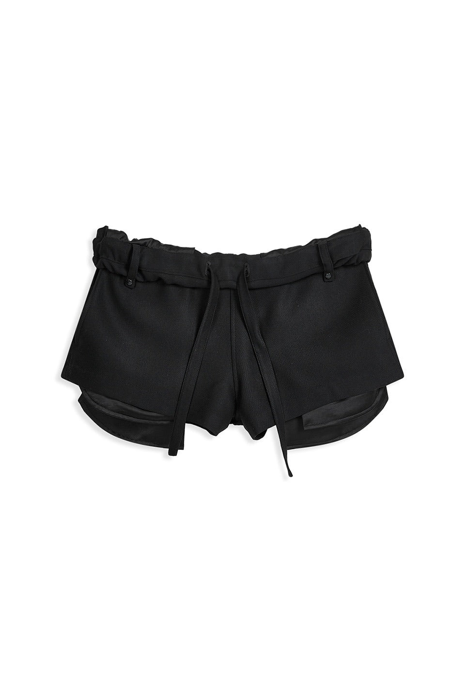 Rolled Waist Mini Shorts