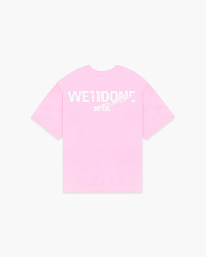 Light Pink Wave Logo Short-Sleeve Tee