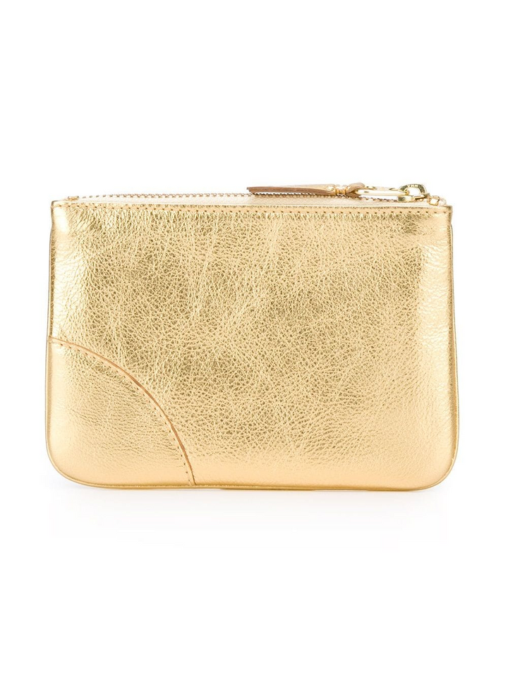 Gold And Silver Top Zipped Pouch