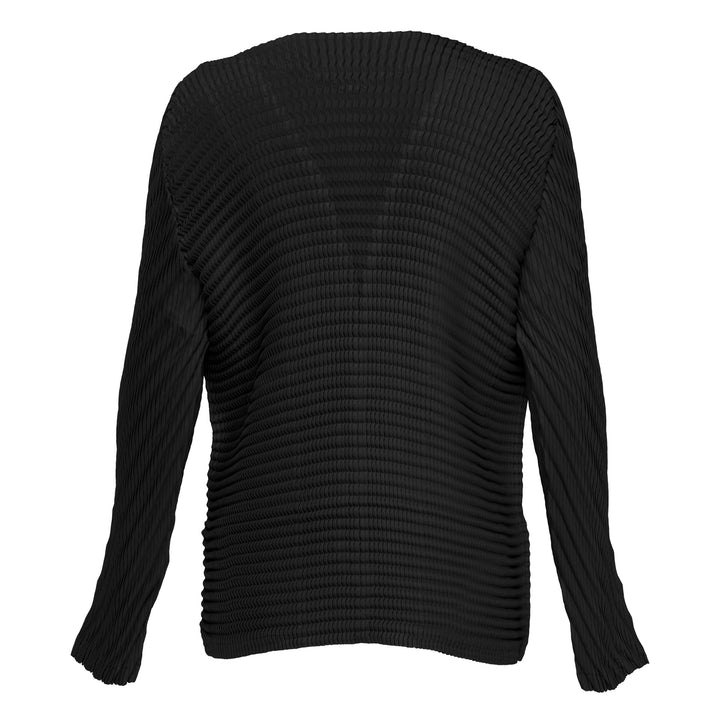 Wool Like Pleats Pleated Cardigan