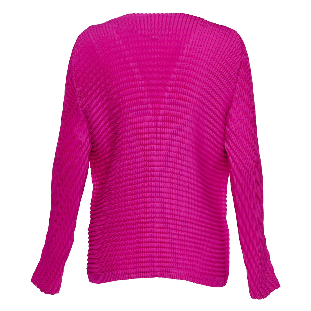 Wool Like Pleats Pleated Cardigan