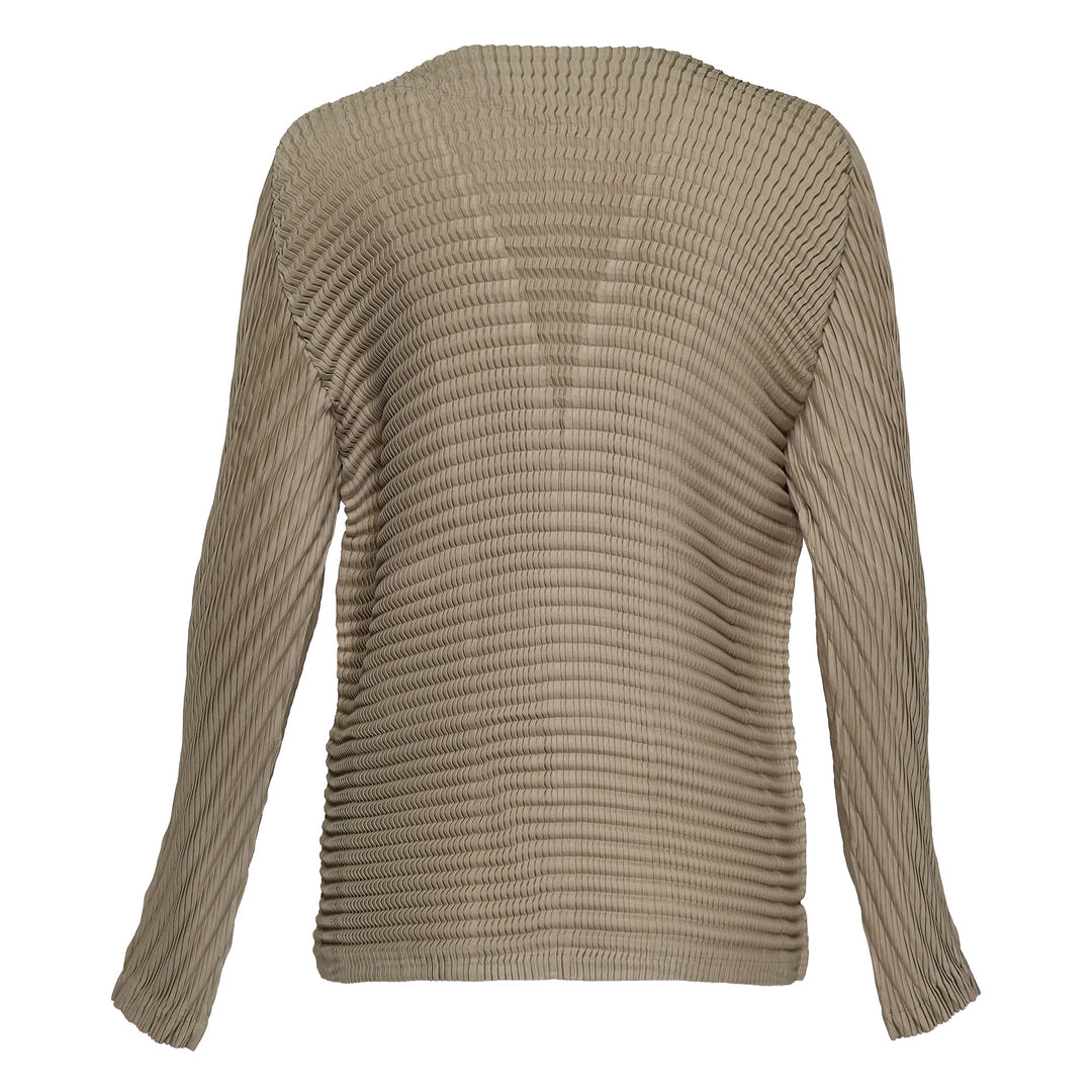 Wool Like Pleats Pleated Cardigan