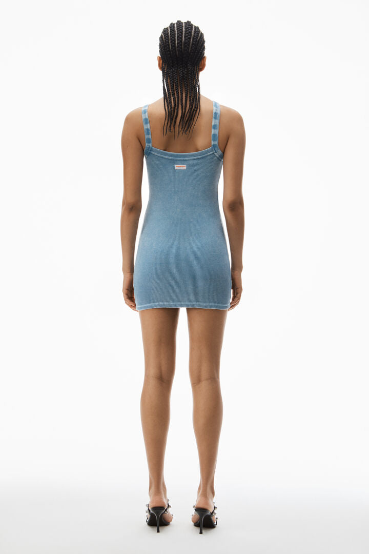 Minidress In Waffle-Knit Cotton Stretch  Club21.com