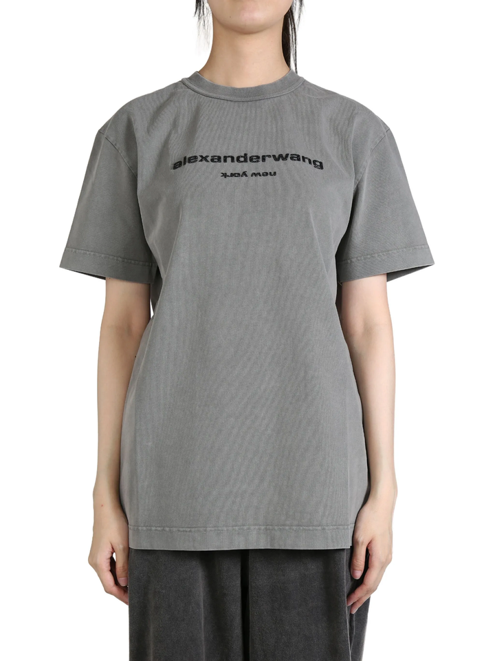 Glitter Logo Cotton T-Shirt