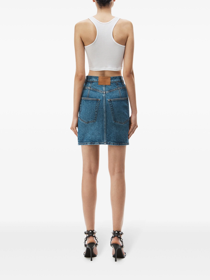 Super High-Waist Miniskirt In Comfort Stretch Denim