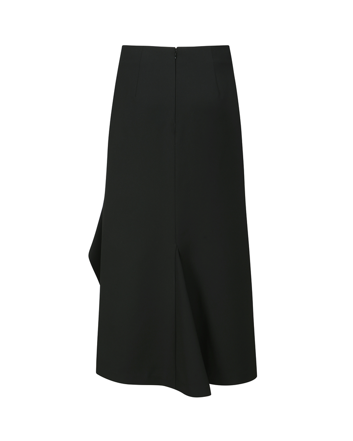 Lace Patch Detail Midi Skirt