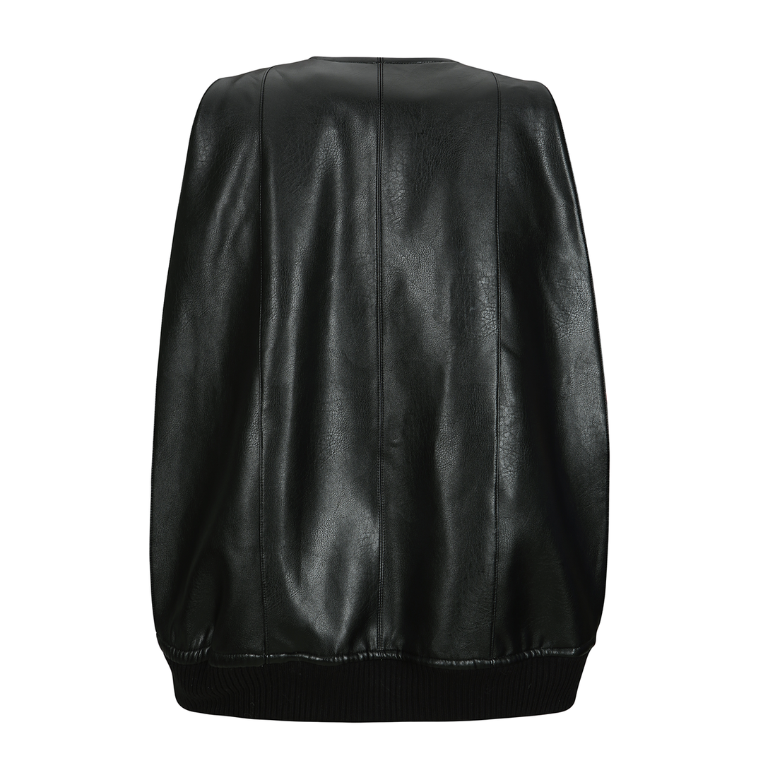 Leather Squre Stitch Vest