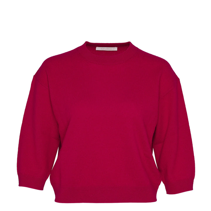 Recylced Cashmere Crew Cropped Sweater