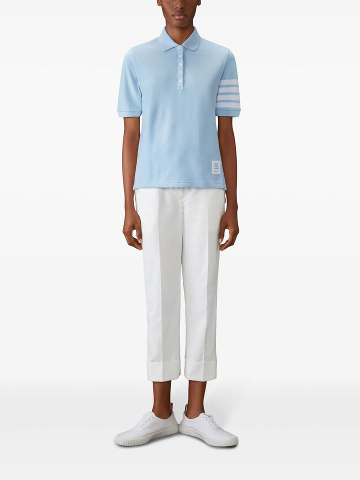 Short Sleeve Polo With Engineered Bar Women