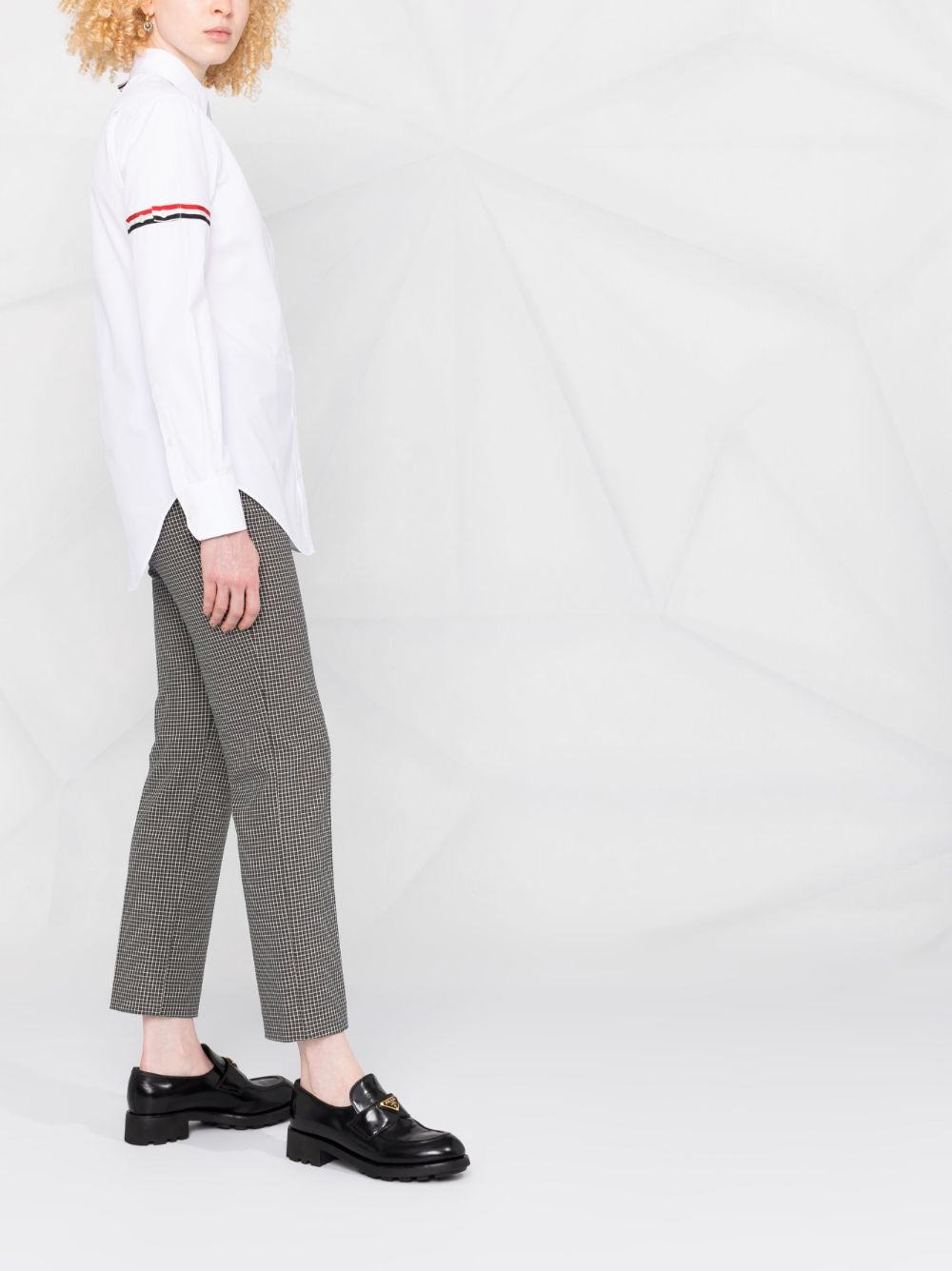 Poplin Armbands Classic Round Collar Shirt