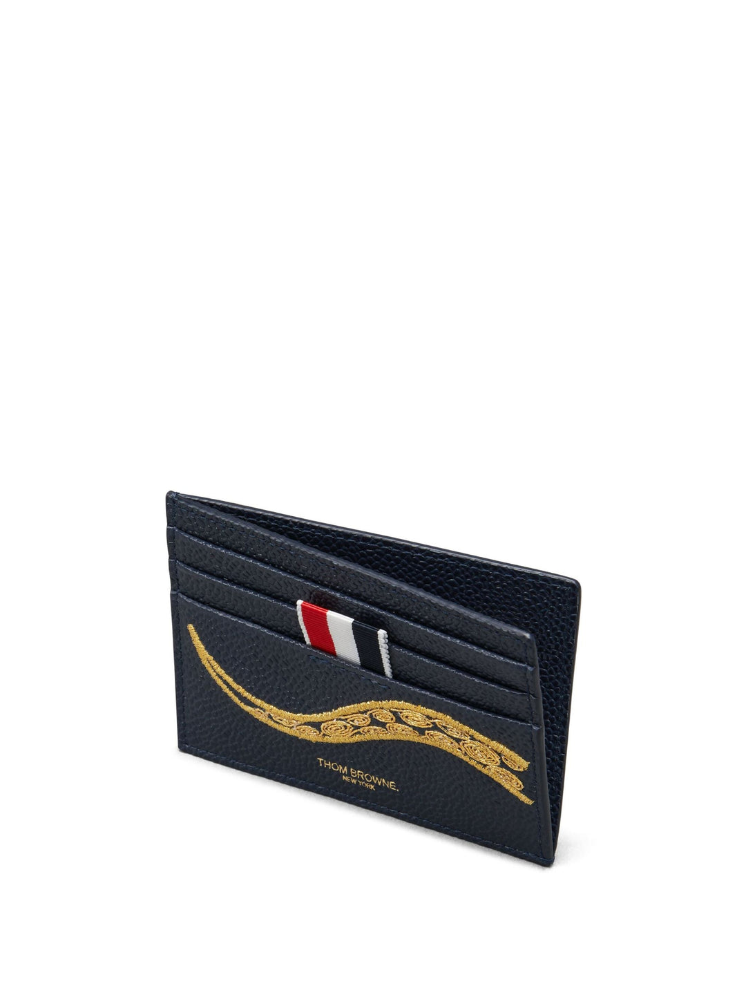 Lunar New Year Pebble Grain Single Card Holder Men