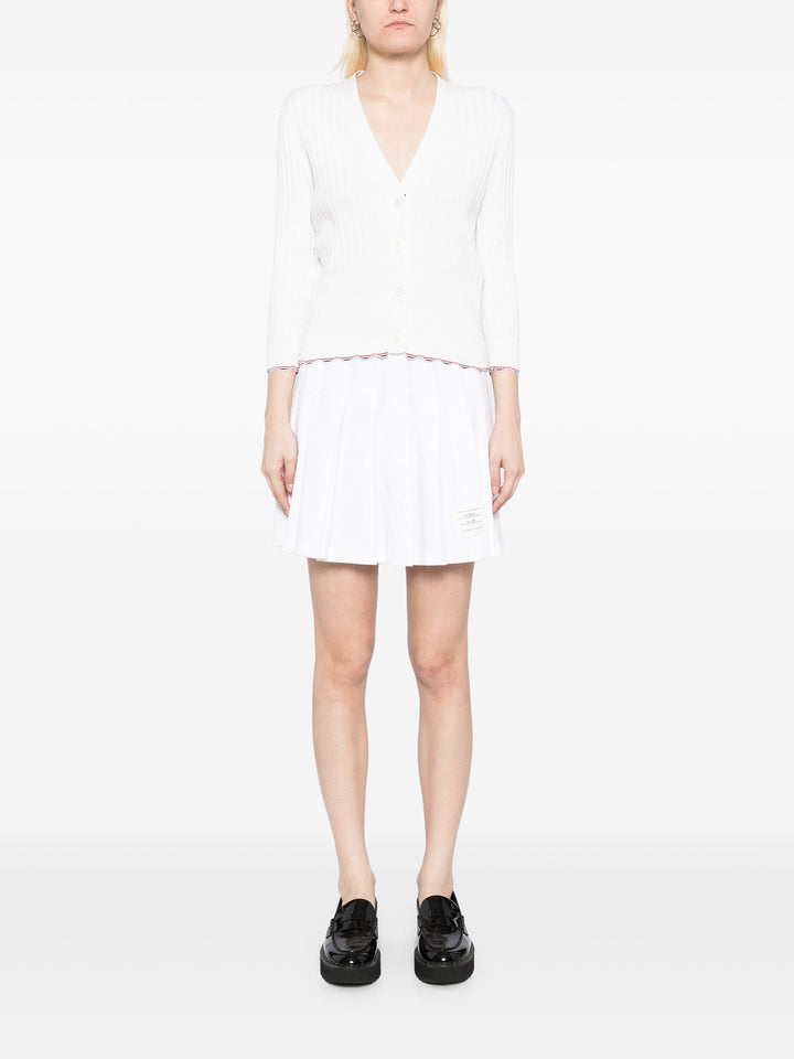 Áo khoác cardigan cổ V bằng cotton lụa cho nữ