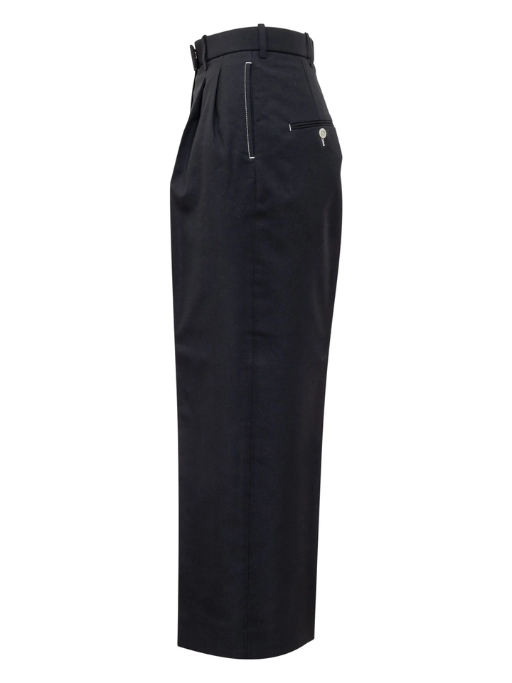 Linen Cotton High Waisted Trouser